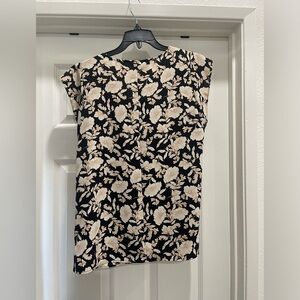 Express Black Floral Blouse